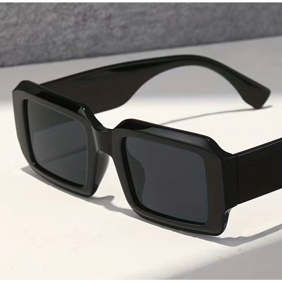 Y2K Rectangle Frame Fashion Sunglasses For Women Men Hiphop Anti Glare Glasses - Picture 1 of 5